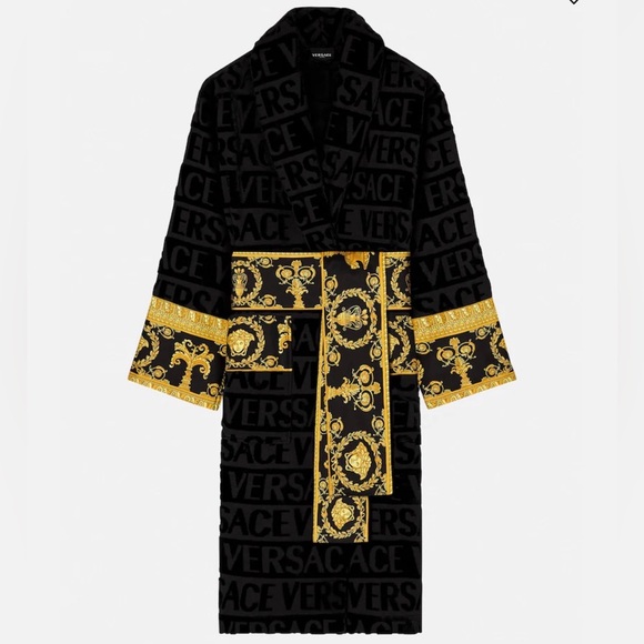 VERSACE I ♡ Baroque Bathrobe BRAND NEW WITH TAGS IN BOX MENS XL - Picture 6 of 7